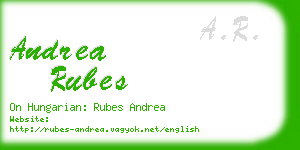 andrea rubes business card